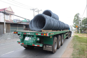 chuyen hang sat thep tu Vietnam sang Lao