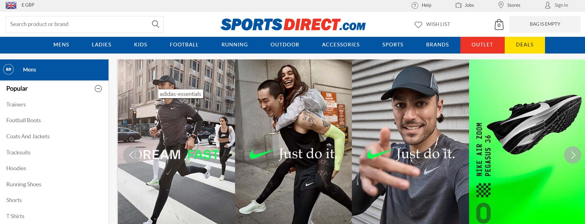 Vận chuyển hàng xách tay từ Direct Sport Anh (UK)