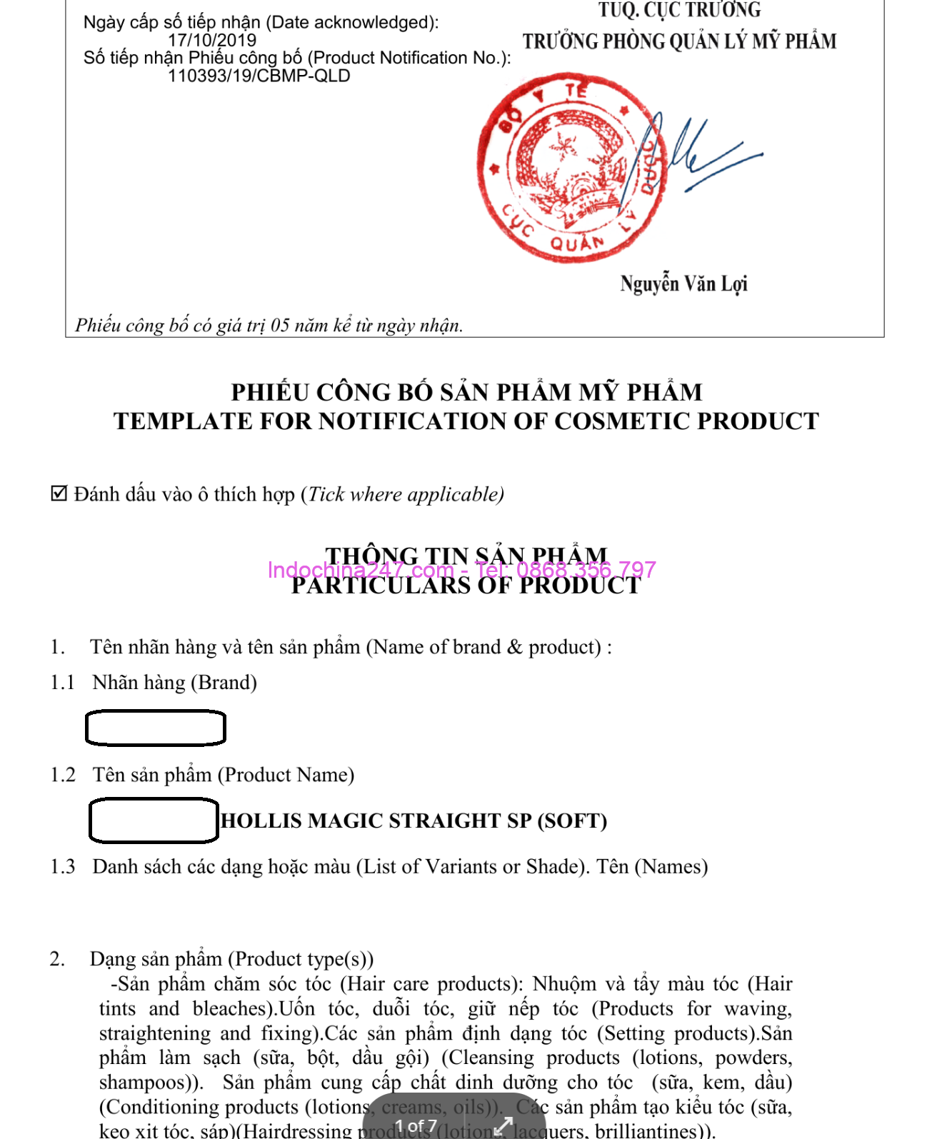 Vận chuyển xuất nhập khẩu mỹ phẩm - thuốc uốn tóc từ Hàn Quốc